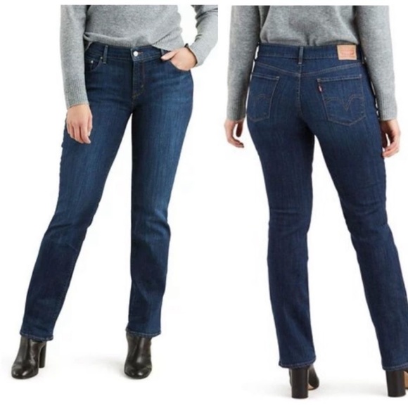 Levi’s 505 | straight leg size 10 dark blue jeans - measurements in pics - Picture 1 of 9